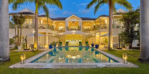 This is the Thumbnail for the Palatial Open-Air Residence With Private Pool, Wet Bar, Home Gym & Access to Fairmont Royal Pavilion Beach Club item
