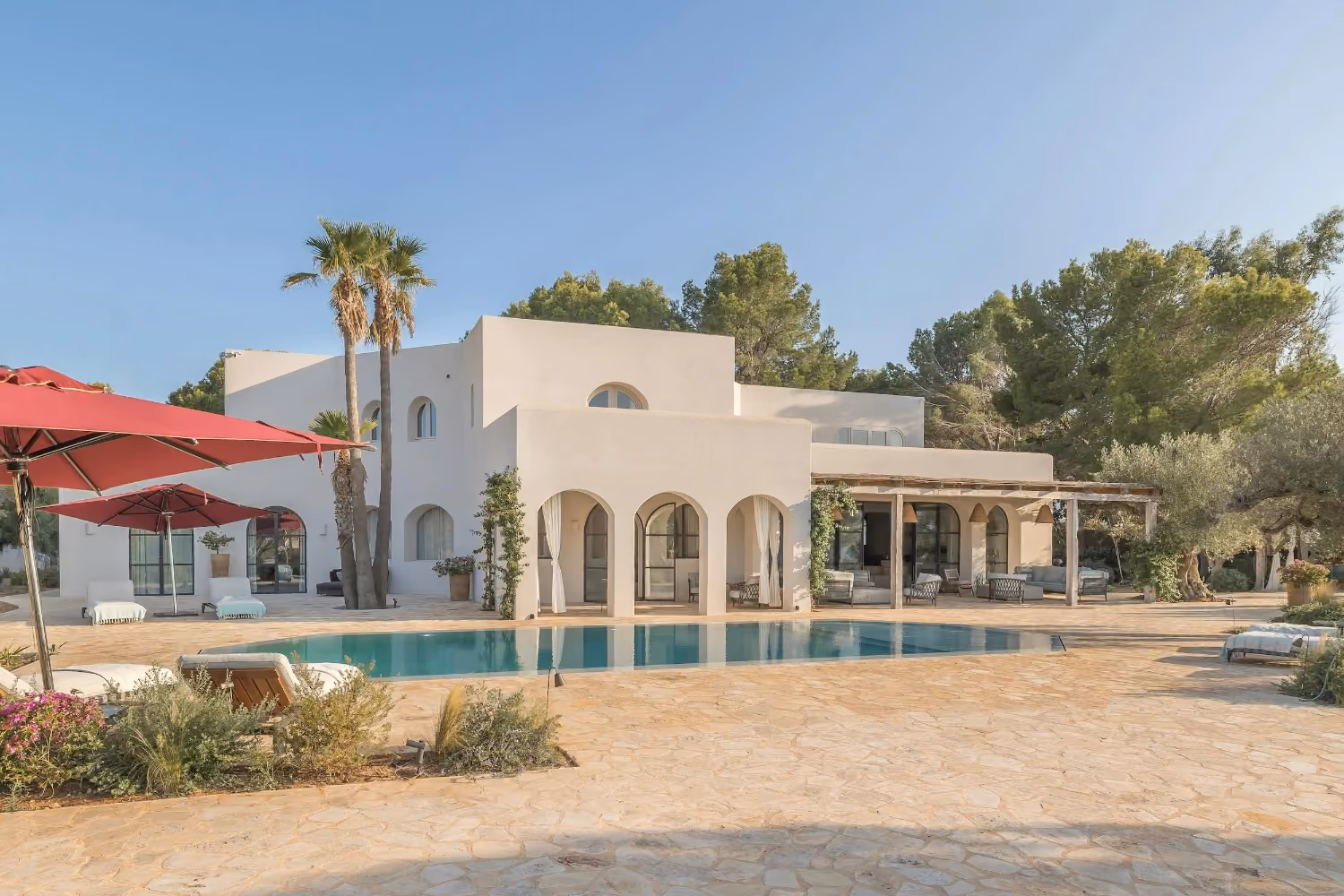 This is the Thumbnail for the Waterfront Hacienda-Style Villa in Ibiza With Saltwater Infinity Pool, Direct Sea Access, and Panoramic Sea Views item