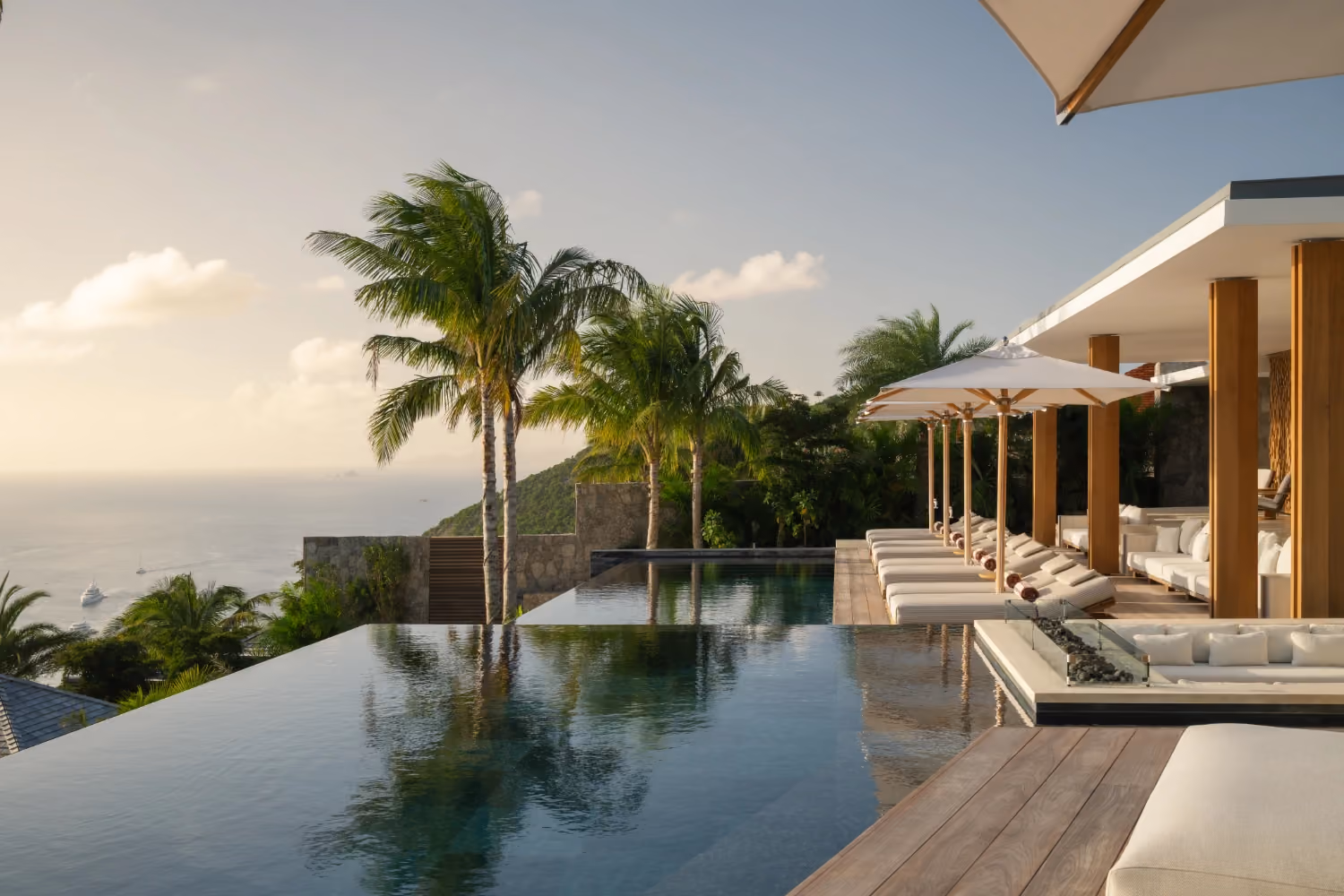 This is the Thumbnail for the Contemporary Clifftop Villa in St. Barths With Two Heated Infinity Pools, Dedicated Staff, and Sea Views item