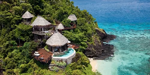This is the Thumbnail for the Rocky Peninsula Property With Plunge Pool, Built-in Hammock & Private Beach Access in Luxury Island Resort item