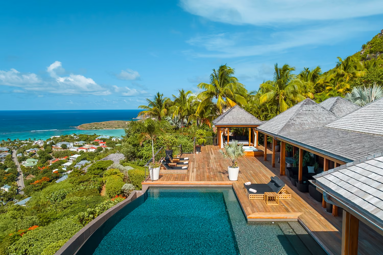 This is the Thumbnail for the Asian-Inspired Villa in St. Barths with Infinity Pool, Jacuzzi, and Two Master Suites  item