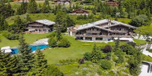 This is the Thumbnail for the Luxury Double Alpine Ski Chalet Rental With Spa & Games Room item
