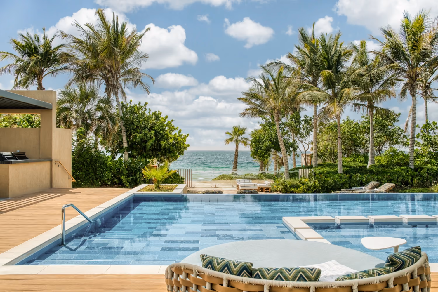 This is the Thumbnail for the Modern Waterfront Villa in Dubai with Infinity Pool, Jacuzzi, and Private Beach Access item