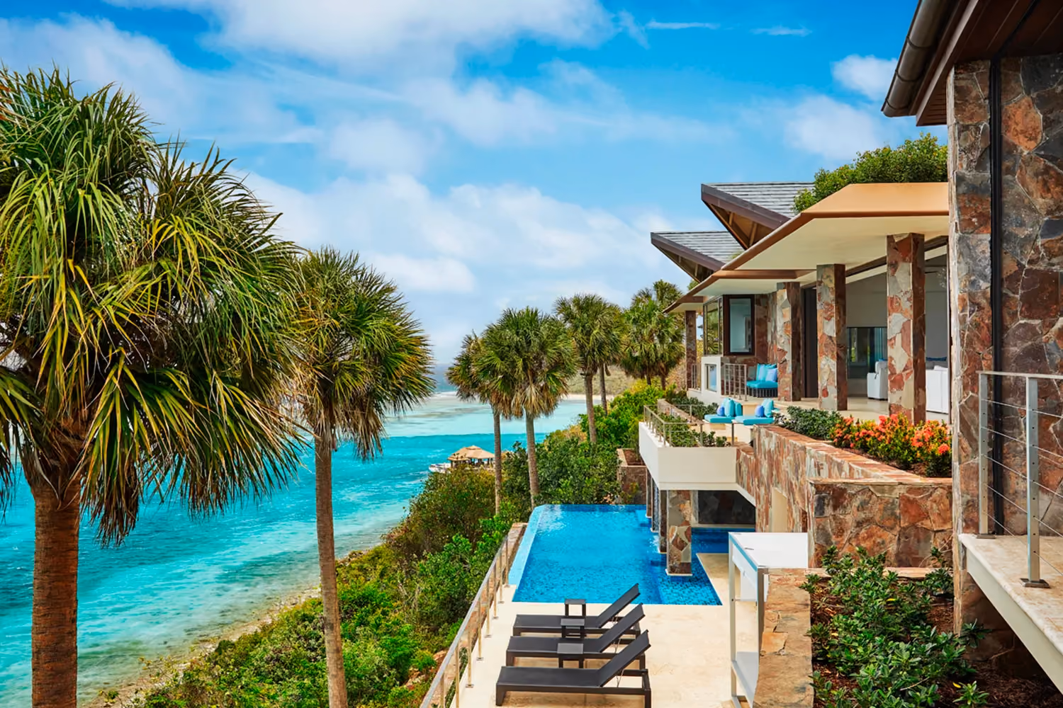 This is the Thumbnail for the Hillside Oceanfront Villa Rental in Luxury Resort in The British Virgin Islands With Pool Grotto item
