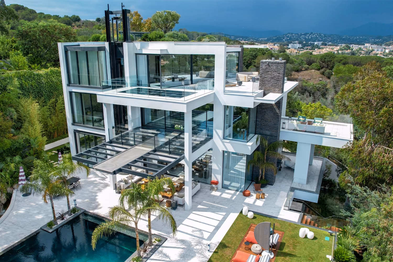 This is the Thumbnail for the Humbert & Poyet Designed Glass Palace with a Pool, Gym, Sauna, Spa, Cinema Room, and Jacuzzi item