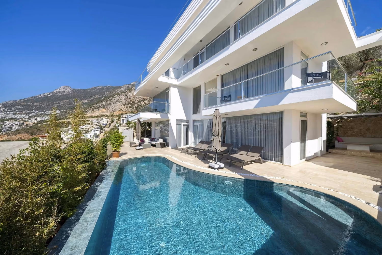 This is the Thumbnail for the Modern Seaside Villa in Turkey With Infinity Pool, Sea Views, and BBQ  item