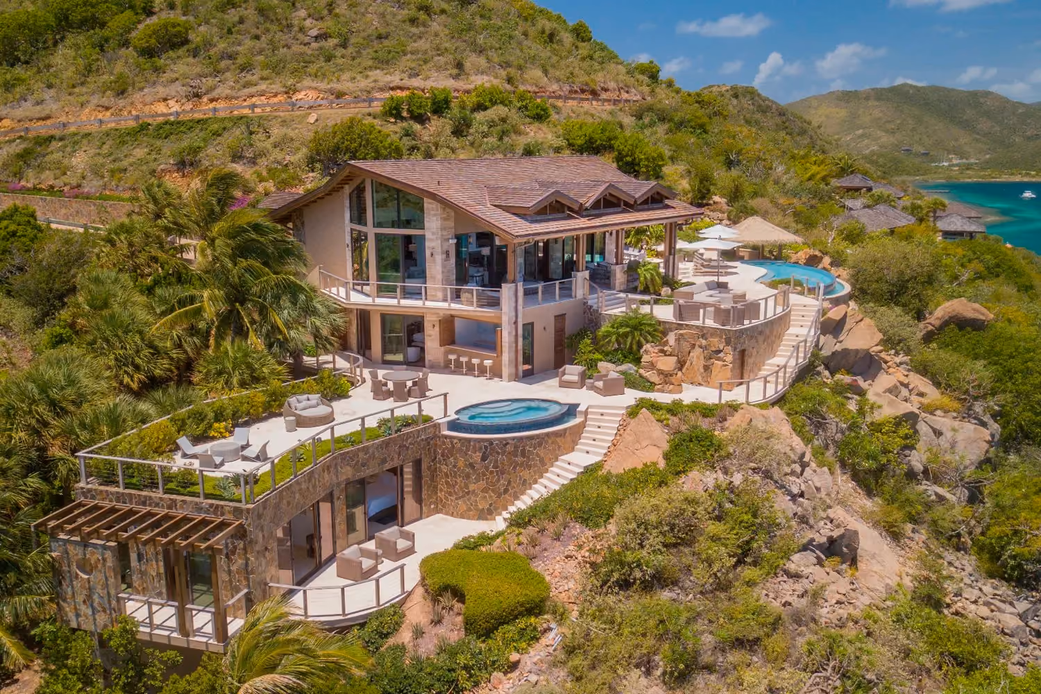 This is the Thumbnail for the Stunning Villa in the British Virgin Islands with Two Swimming Pools and Sea Views item