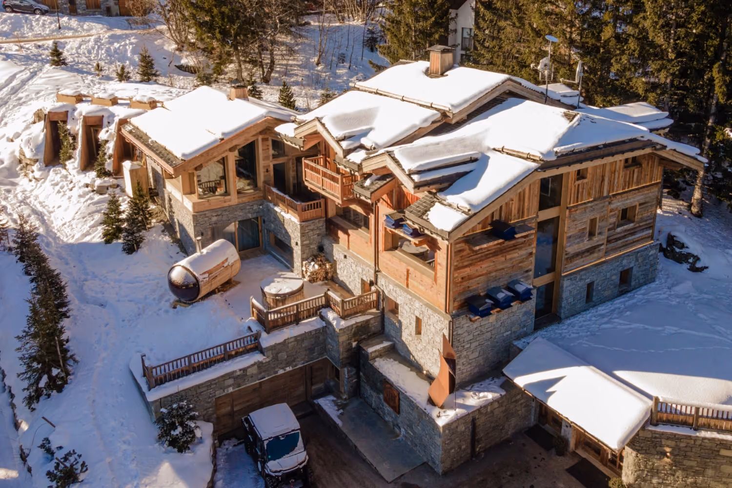 This is the Thumbnail for the Luxury Mountain Chalet in Courchevel with Heated Indoor Pool, Staff, and Two Saunas item