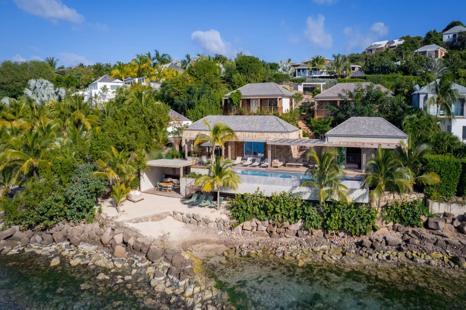This is the Thumbnail for the Tropical Oceanfront Villa in St. Barths With Heated Pool, Ocean Views and Direct Access to Ocean item