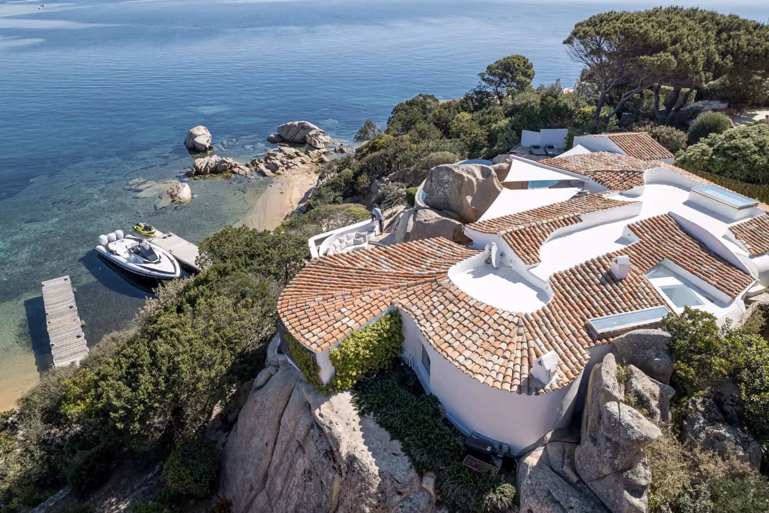 This is the Thumbnail for the Scenic Luxury Villa in Sardinia With Heated Saltwater Pool, Direct Sea Access, and Freshwater Whirlpool Tub item