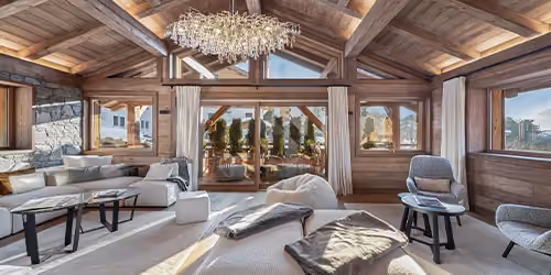 This is the Thumbnail for the Timeless Rochebrune Chalet With Indoor Pool, Sauna, Fitness Area 300ft From Megeve Slopes item