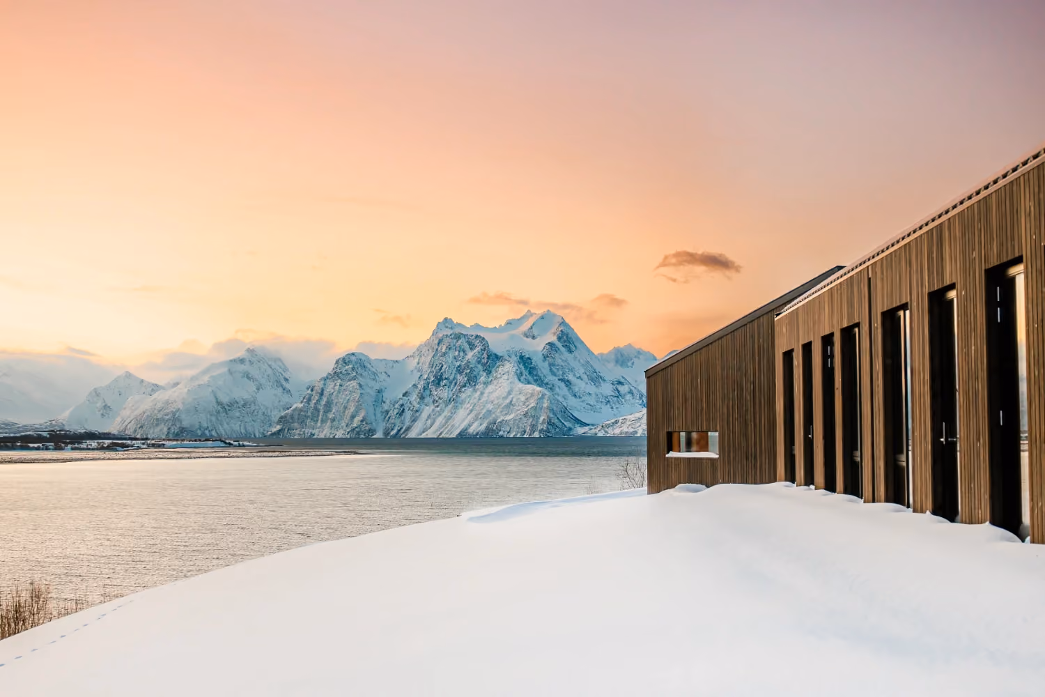 This is the Thumbnail for the Scenic Secluded Lodge Full Buyout in Norway With Sauna, Outdoor Jacuzzi, and Staff  item