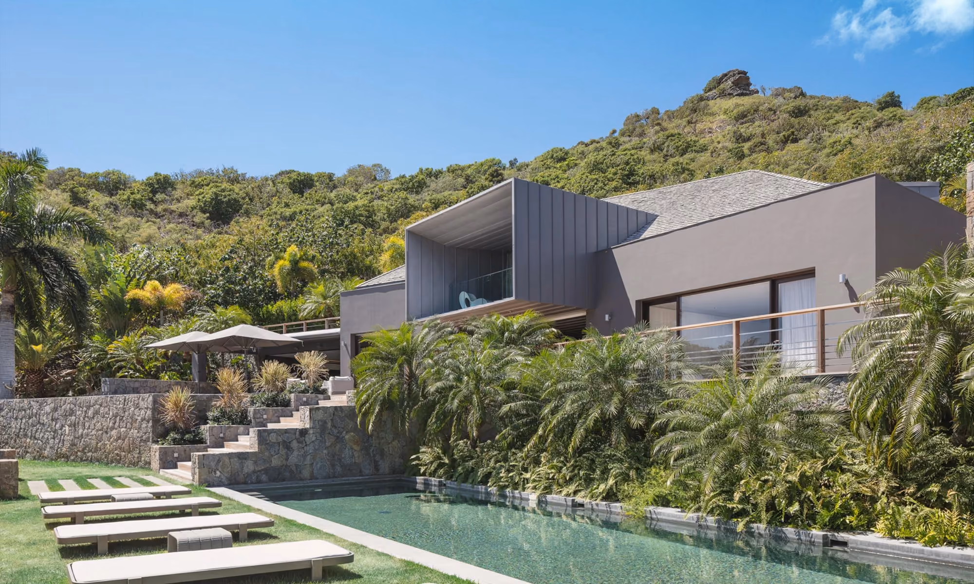 This is the Thumbnail for the Ultra Private St Barts Luxury Villa with Hilltop to Ocean Views item