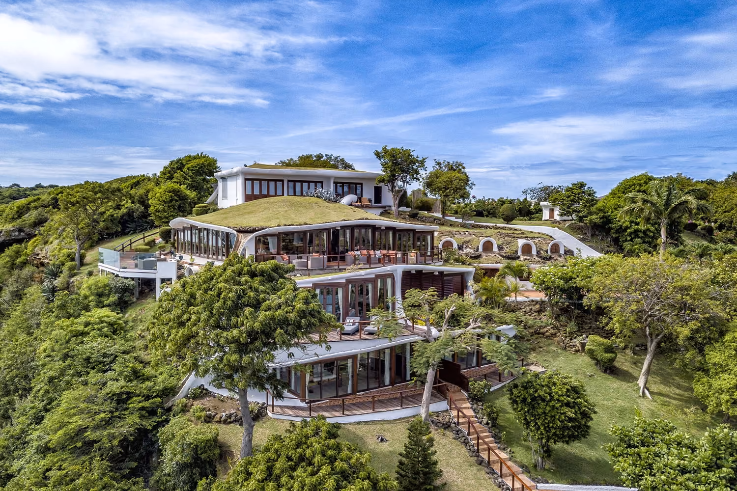 This is the Thumbnail for the Sublime Estate Rental On Private Peninsula in Grenada With Private Beaches, Gym, Helipad, & Motor Boats item