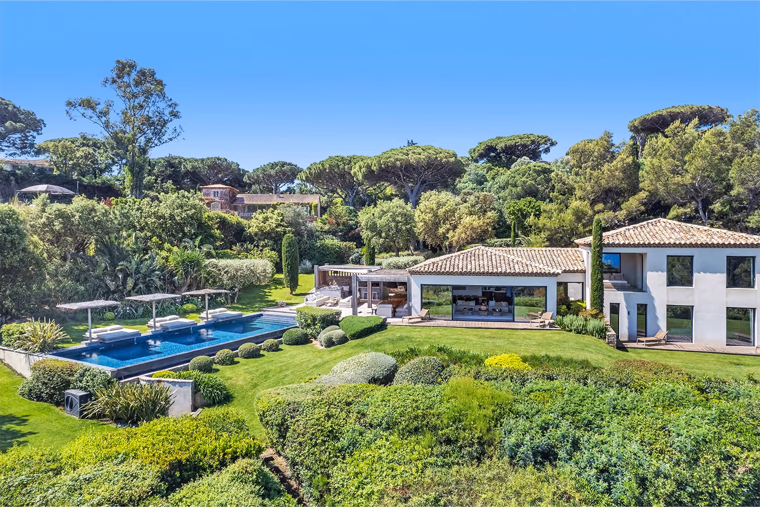 This is the Thumbnail for the Stylish Villa in St. Tropez With Heated Infinity Pool, BBQ, and Direct Coastline Access item