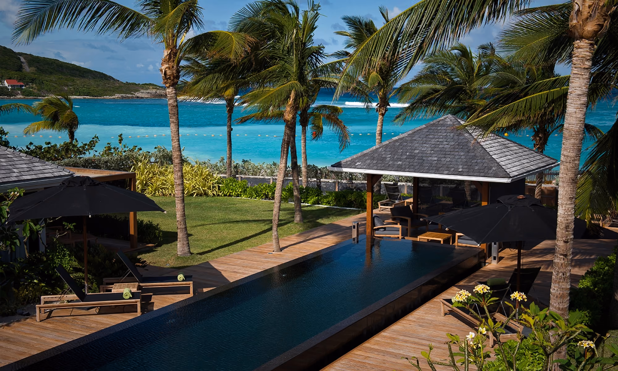 This is the Thumbnail for the Beachfront Luxury Villa in St. Barts with Infinity Heated Pool item