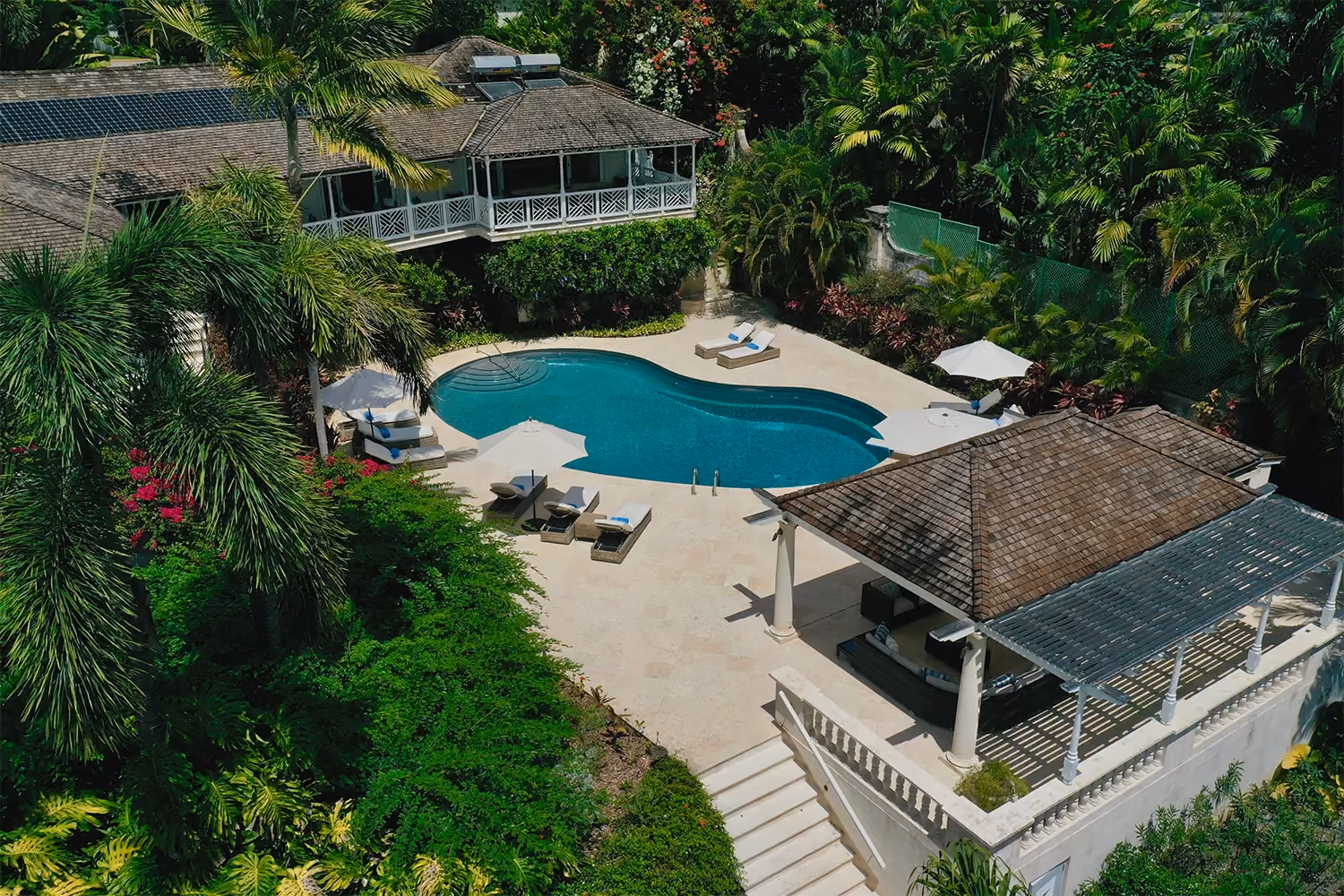 This is the Thumbnail for the Fully-Staffed Luxury Villa in Barbados with Pool, Ocean Views, and Tennis Court  item