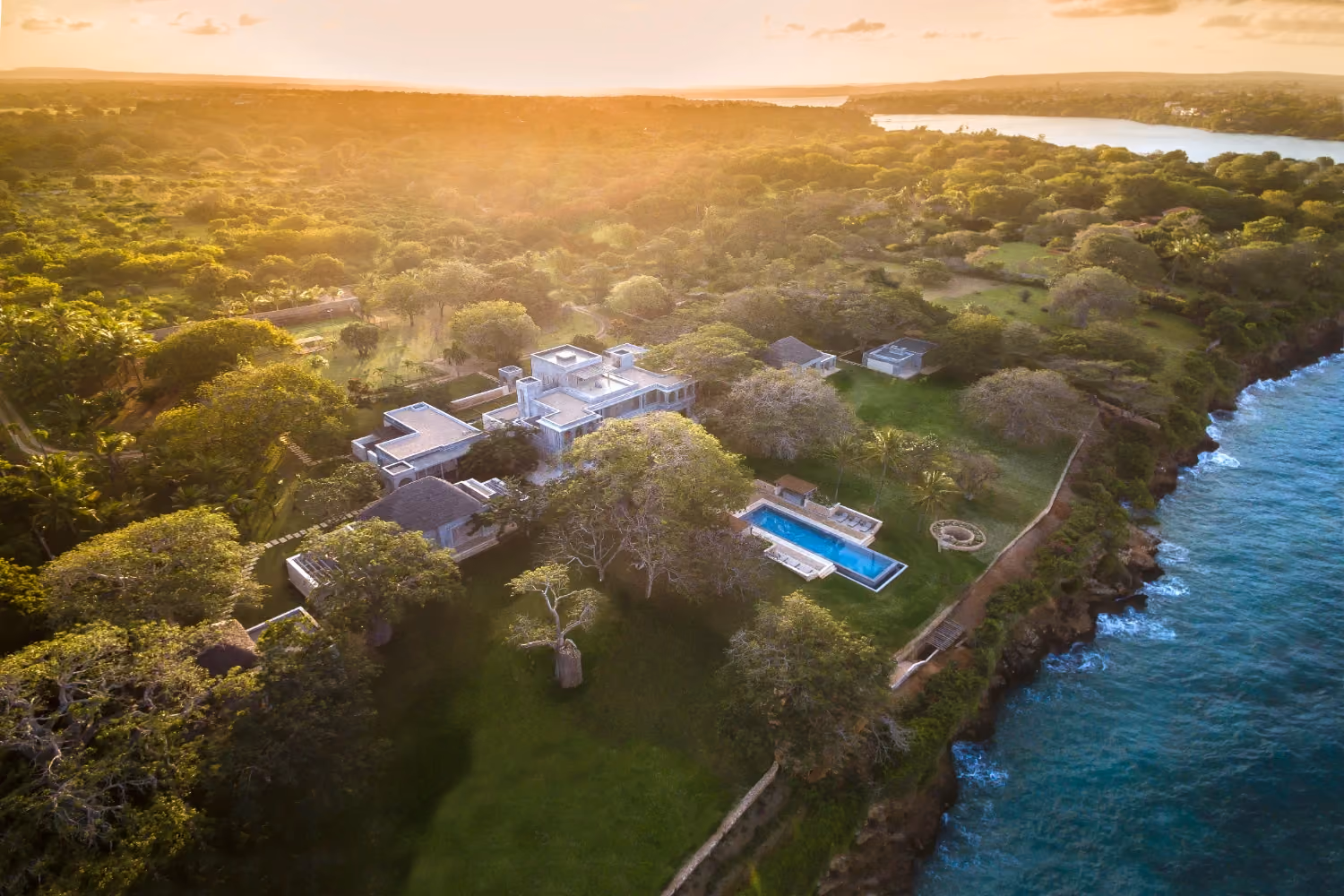 This is the Thumbnail for the Rustic Clifftop Retreat in Kenya With Infinity Pool, Sea Views, and Gym item