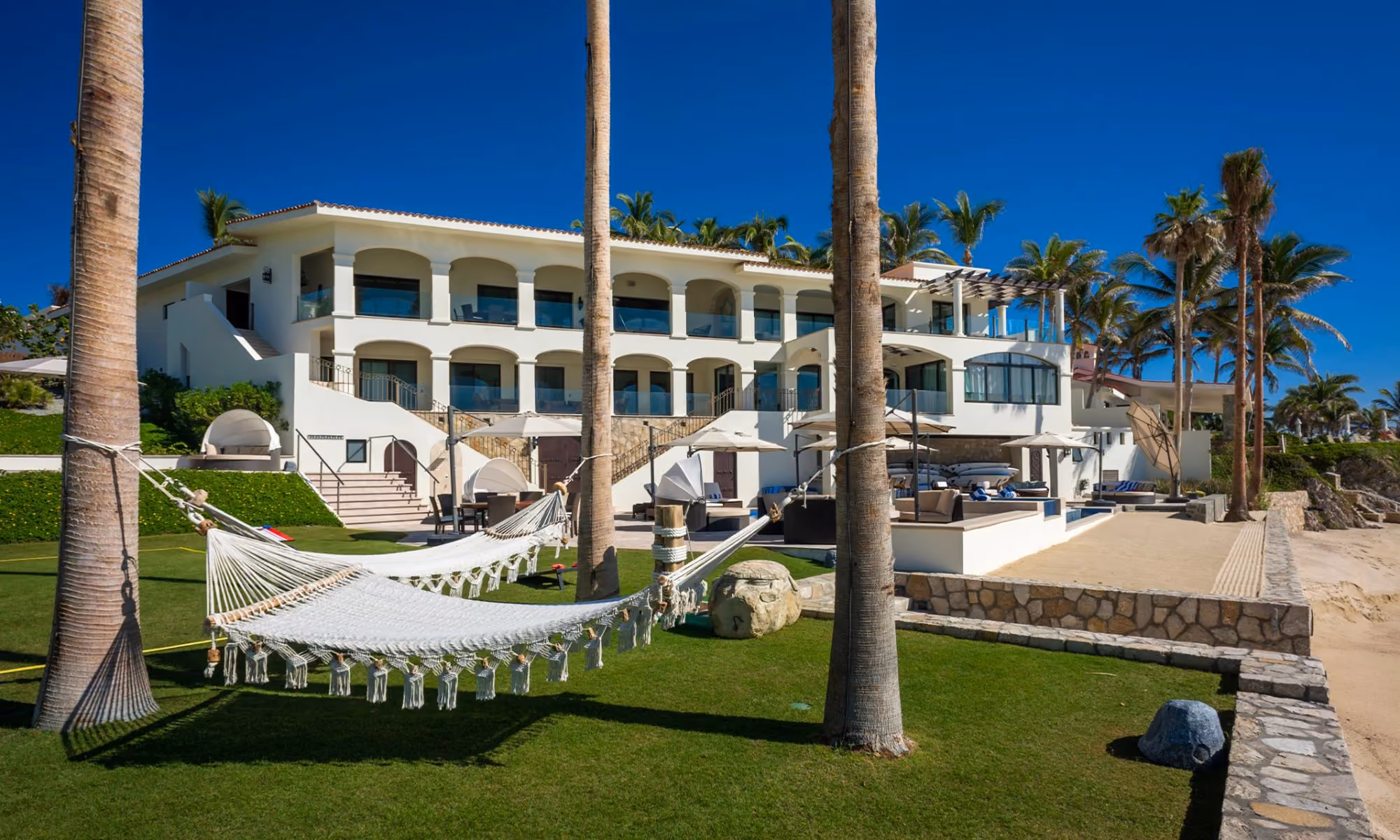 This is the Thumbnail for the Stately Beachfront Estate in Los Cabos With Gym & Sports Courts item