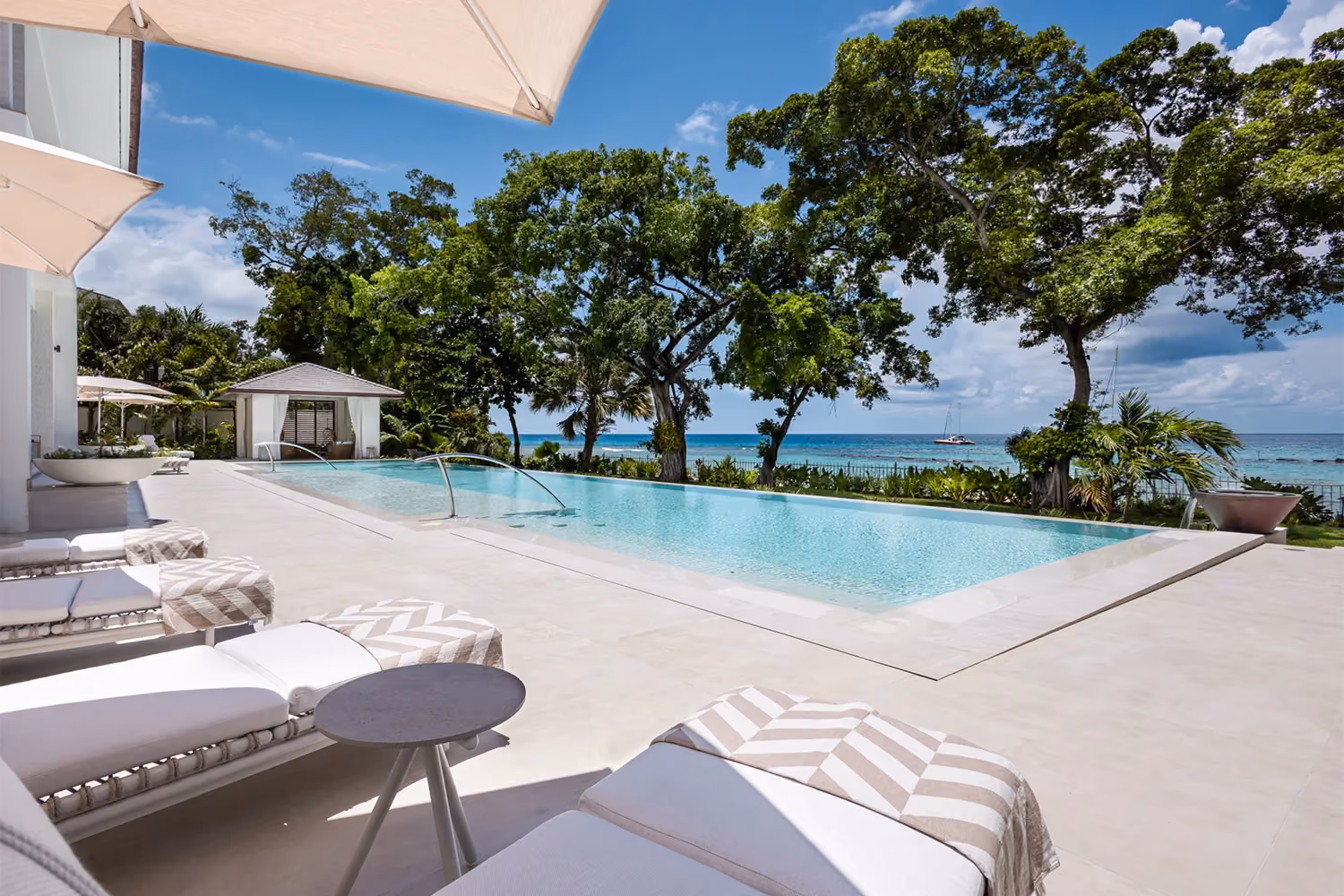 This is the Thumbnail for the Beachfront Villa in Barbados With Infinity Pool, Private Beach Access, and Full Staff item