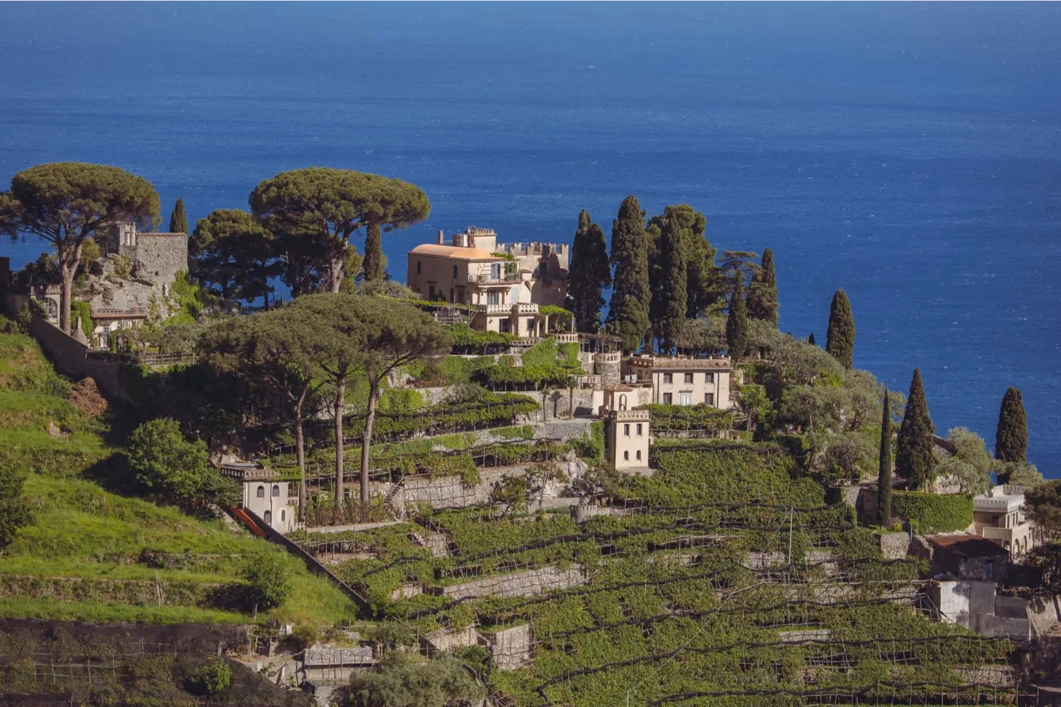 This is the Thumbnail for the Mountaintop Luxury Villa on the Amalfi Coast With Pool, Terraces, and Dedicated Staff item