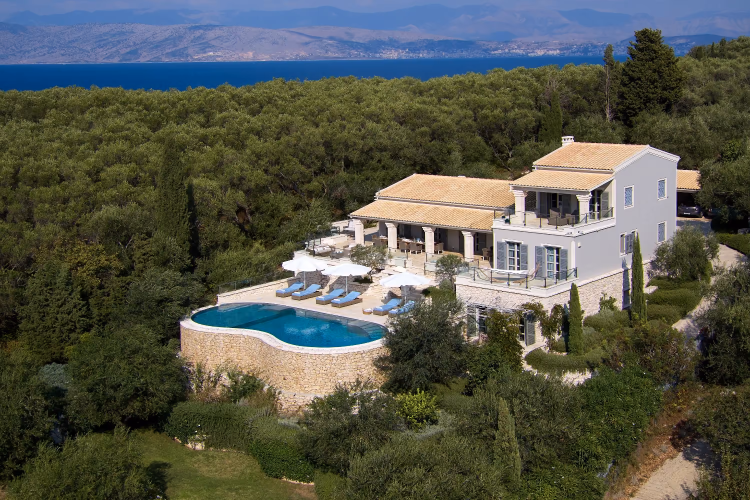 This is the Thumbnail for the Upscale Waterfront Villa in Greece with Heated Pool, Sea Views, and Beach Nearby item