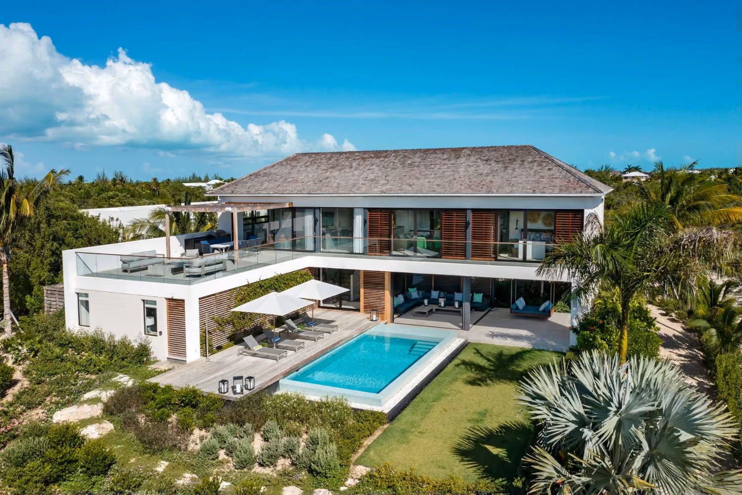 This is the Thumbnail for the Sophisticated Villa Rental With Pool & Terrace on Grace Bay Beach in Turks & Caicos  item
