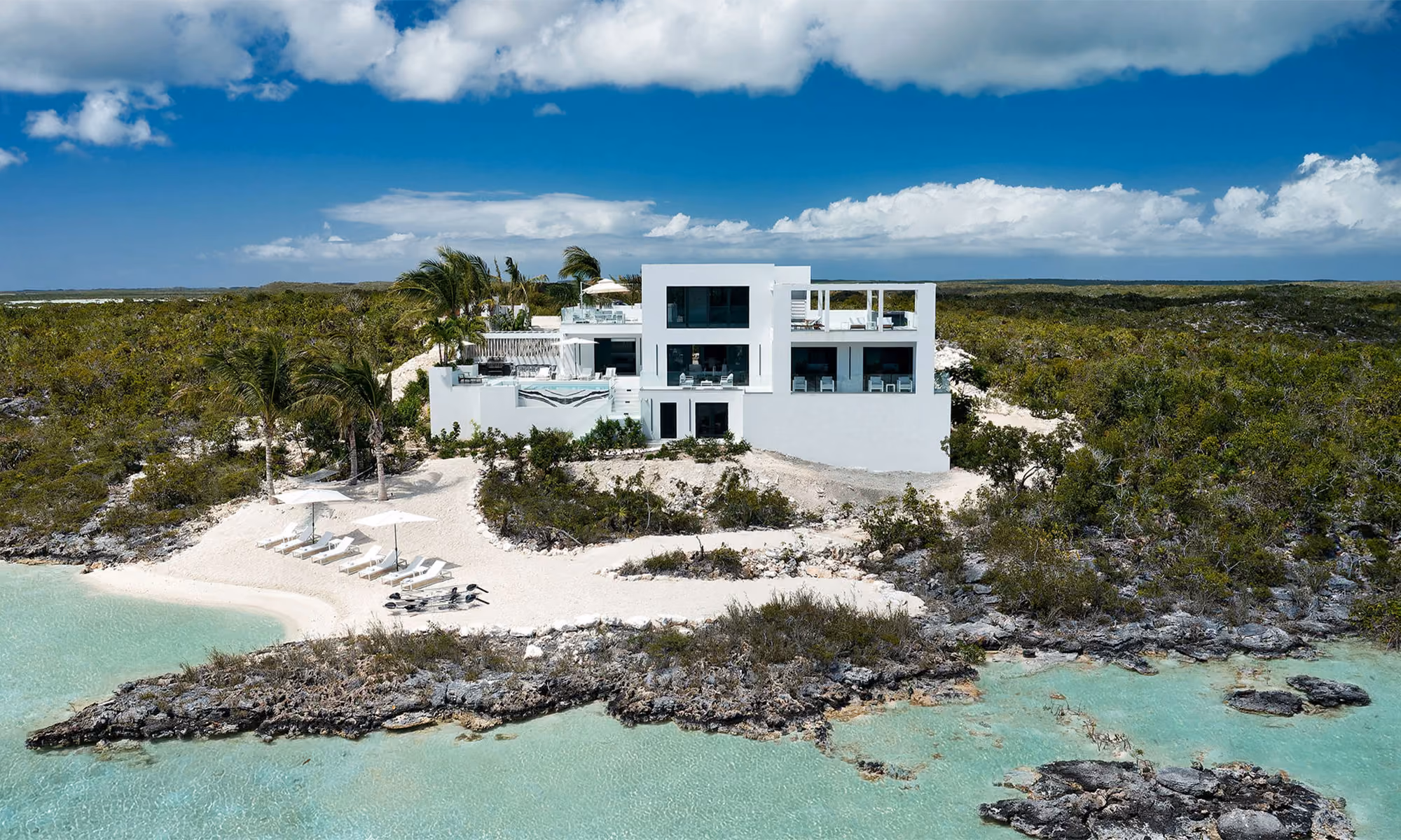This is the Thumbnail for the Glamorous Mansion in Turks & Caicos with Infinity Pool and Private Beach Access item