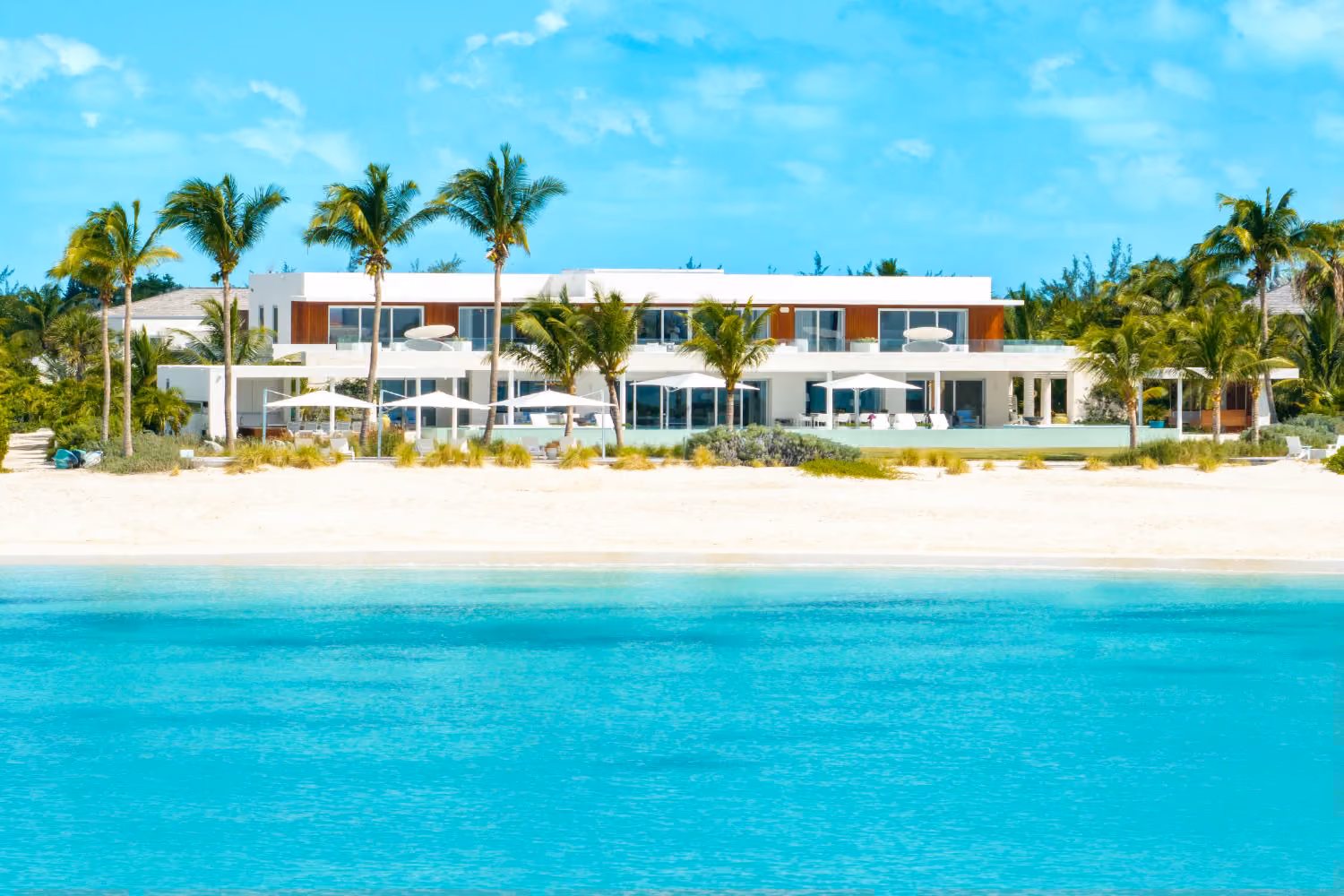 This is the Thumbnail for the New 2-Acre Beachfront Estate With 2 Beach Decks, Bar, Gym, Volleyball & Pickleball item
