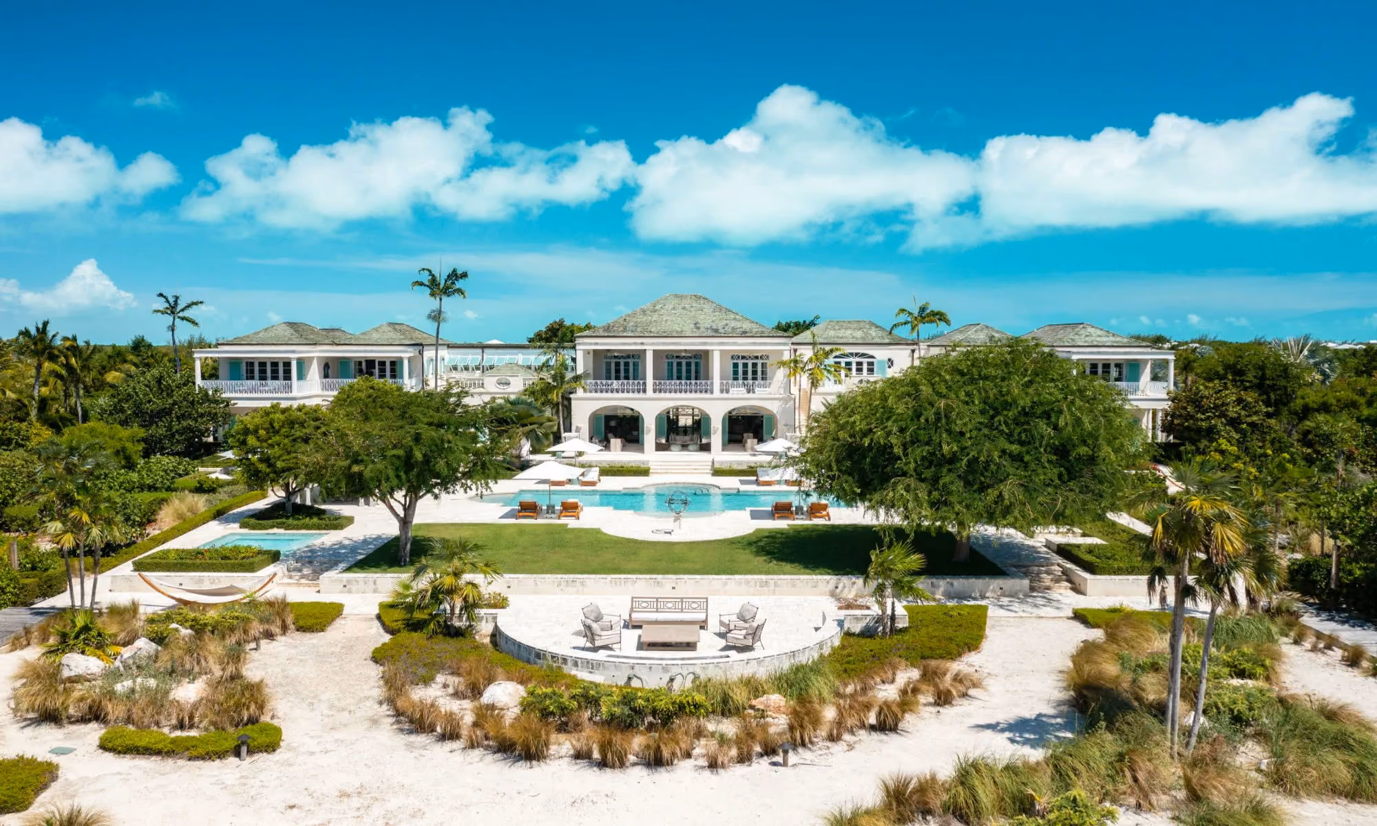 This is the Thumbnail for the Luxury Oceanfront Estate in Turks and Caicos With Gym & Tennis Court item