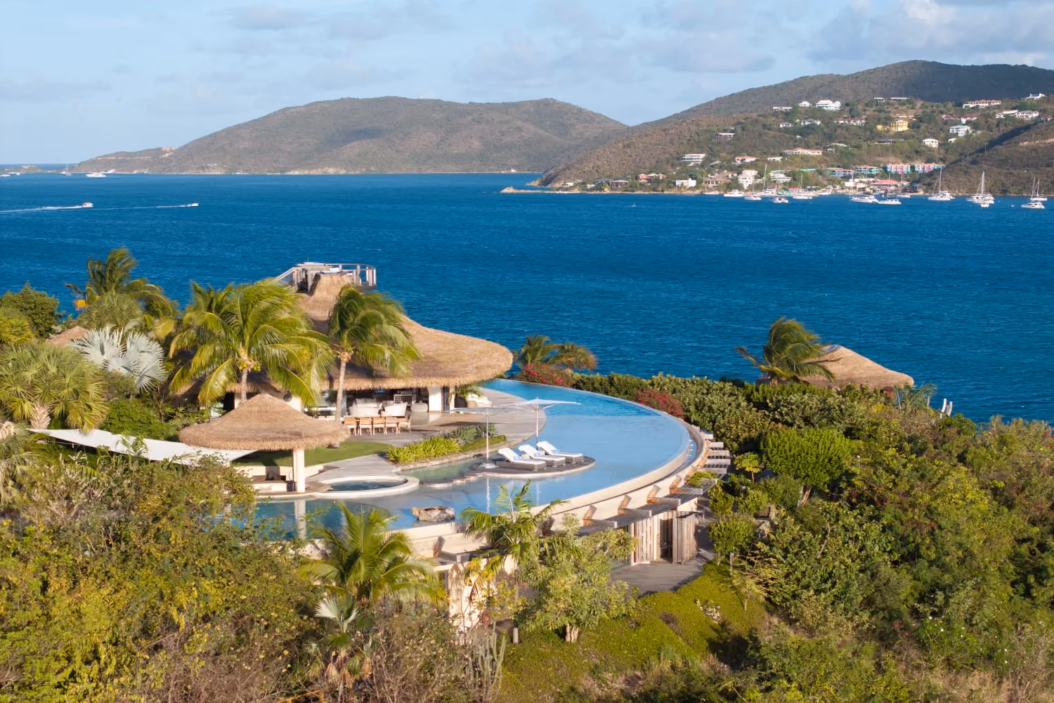 This is the Thumbnail for the Four-tiered Cliffside Private Island Estate With 180 ft Infinity Pool On Moskito Island, British Virgin Islands item