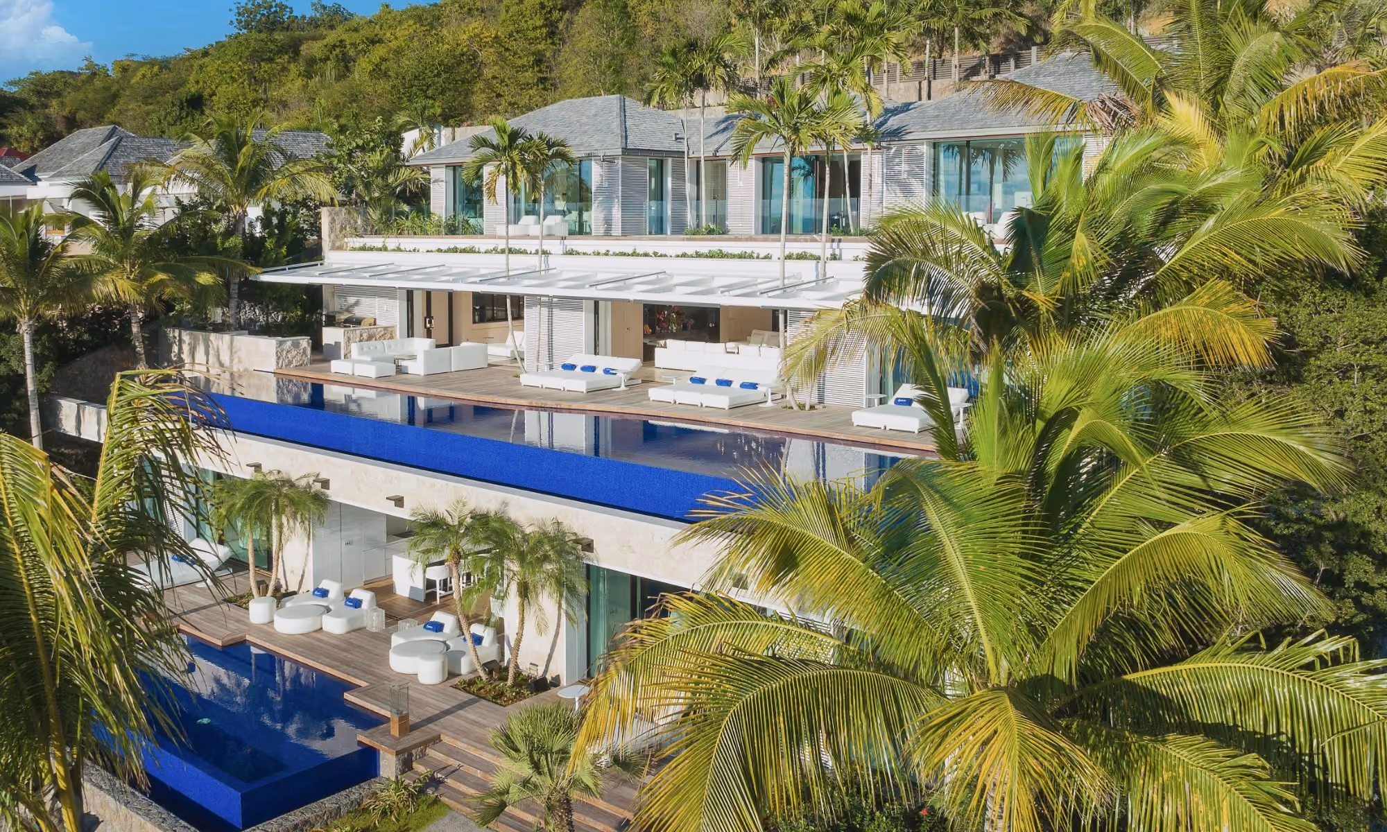 This is the Thumbnail for the Gustavia Harbor Luxury Villa in St Barths With 2 Infinity Pools, Wine Cellar, Fitness Room, 15-Car Garage & 24/7 Chef & Butler item