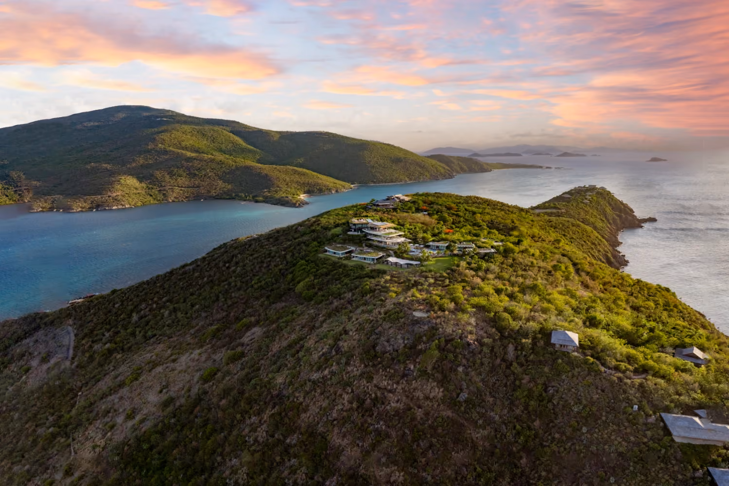 This is the Thumbnail for the Beautiful Four-tiered Cliffside Private Island Estate With Large Infinity Pool On Moskito Island in the BVI item