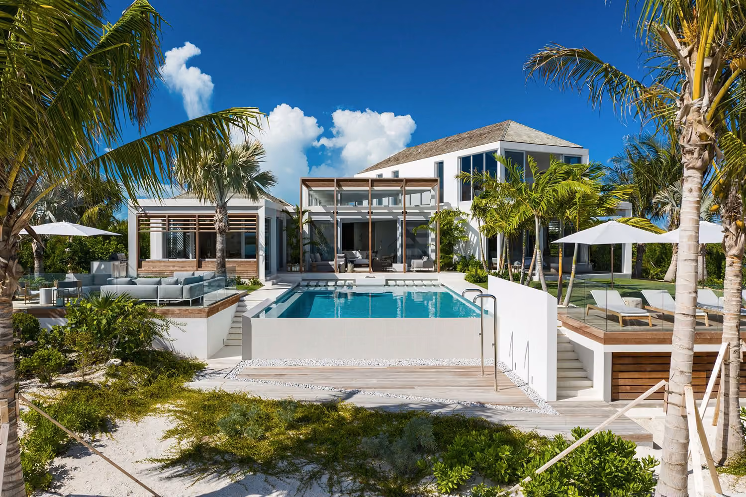This is the Thumbnail for the Modern Turks & Caicos Oceanfront Vacation Rental on Idyllic Beach item