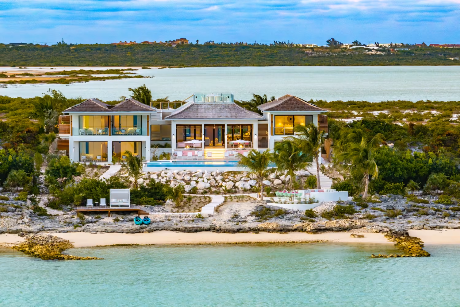 This is the Thumbnail for the Beachfront Luxury Villa in Turks & Caicos With Heated Infinity Pool, Hot Tub, and Ocean Views item