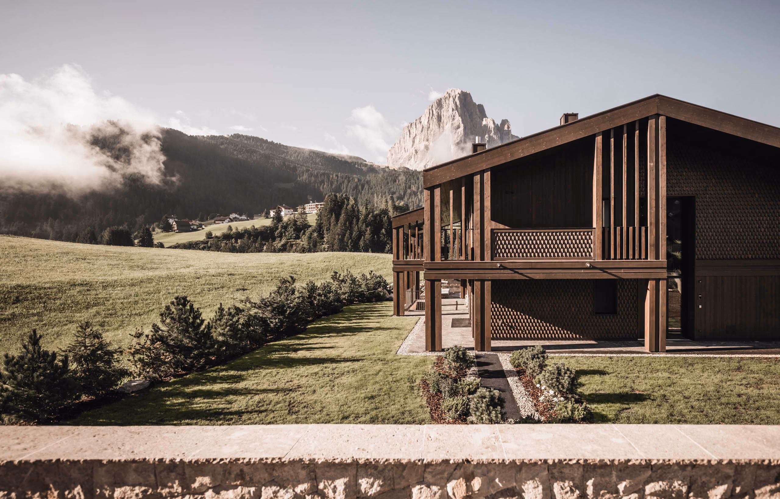 This is the Thumbnail for the Modern Alpine Chalet in the Dolomites With Wellness Area, Whirlpool, and Games Room item