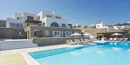 This is the Thumbnail for the Luxury Villa Rental in Mykonos With Gym, Jacuzzi & Heated Infinity Pool item