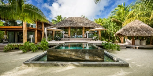 This is the Thumbnail for the Polynesian Private Island Villa Rental With Pool Deck in Brando Resort in French Polynesia  item