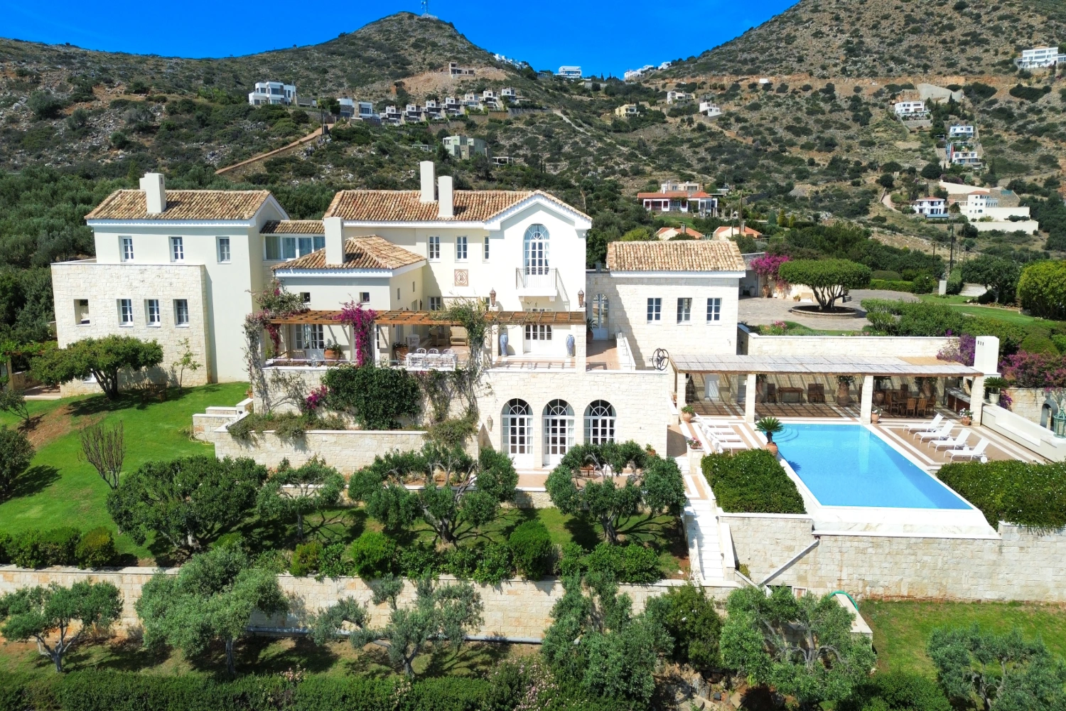 This is the Thumbnail for the Idyllic Hilltop Villa in Crete With Infinity Pool, Private Sea Access, and Sea Views item