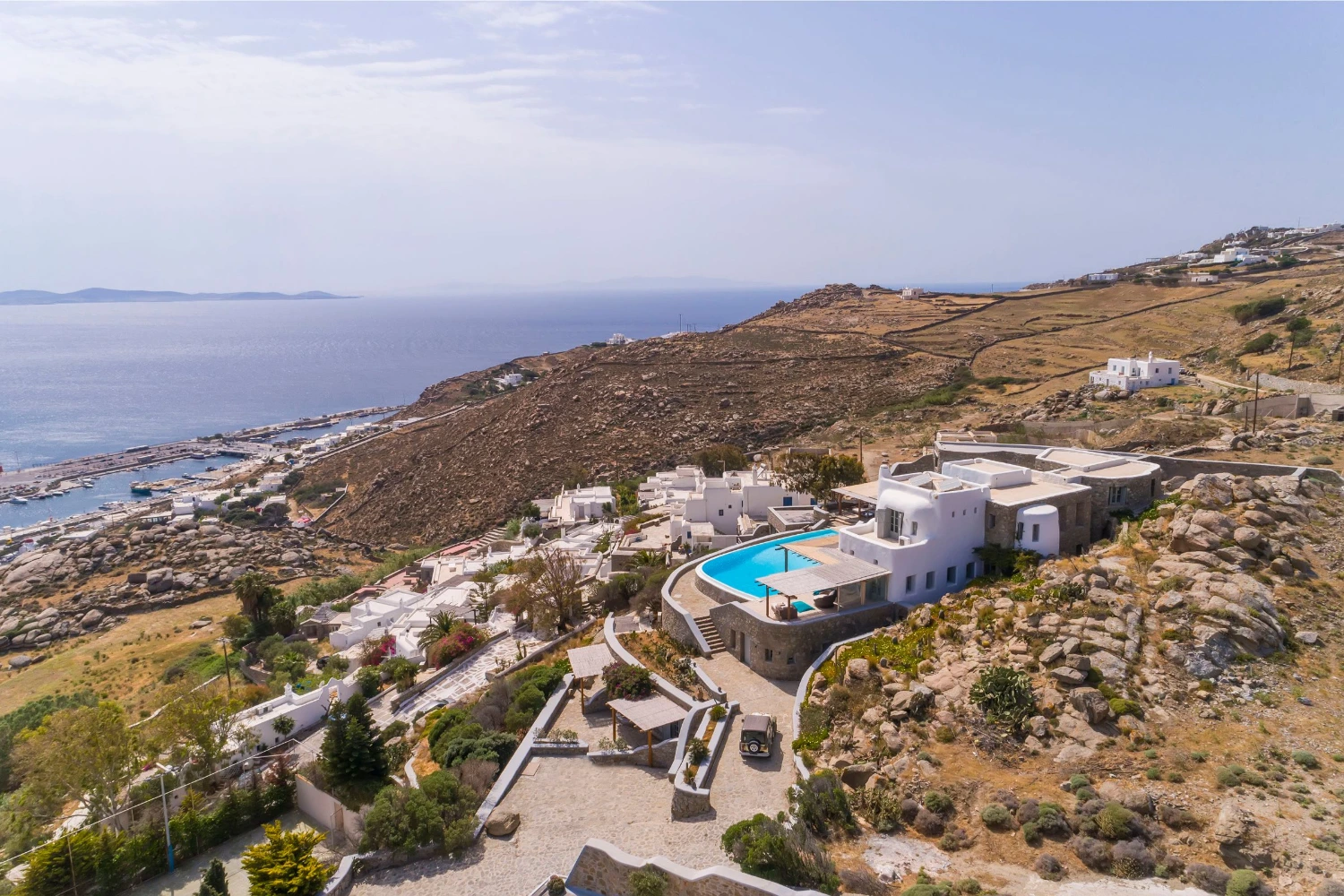 This is the Thumbnail for the Idyllic Luxury Villa in Mykonos With Infinity Pool, Sea Views, and Indoor Jacuzzi  item