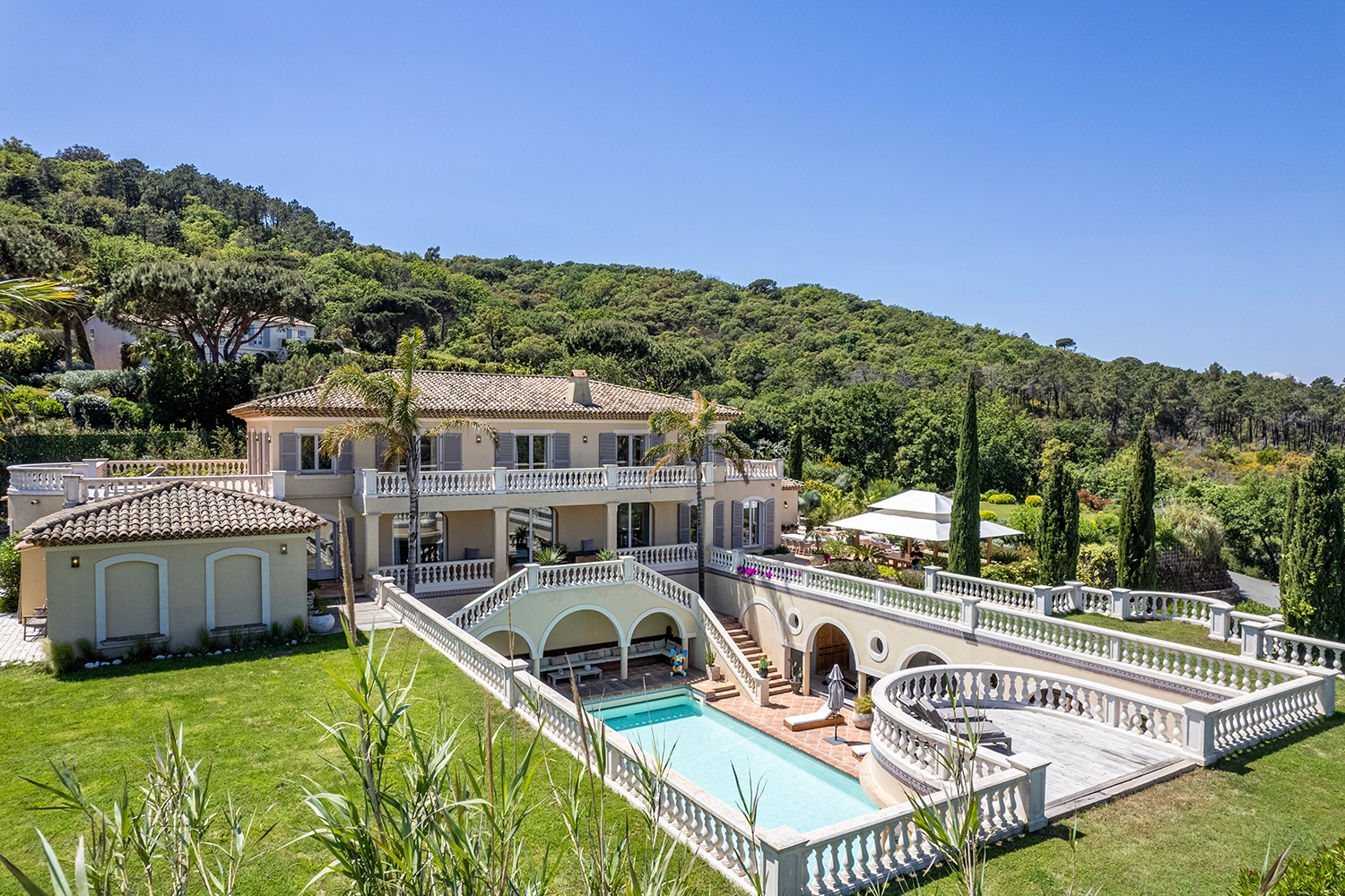 This is the Thumbnail for the Palatial Villa in St. Tropez with Pool, a Helipad and Summer Kitchen. item