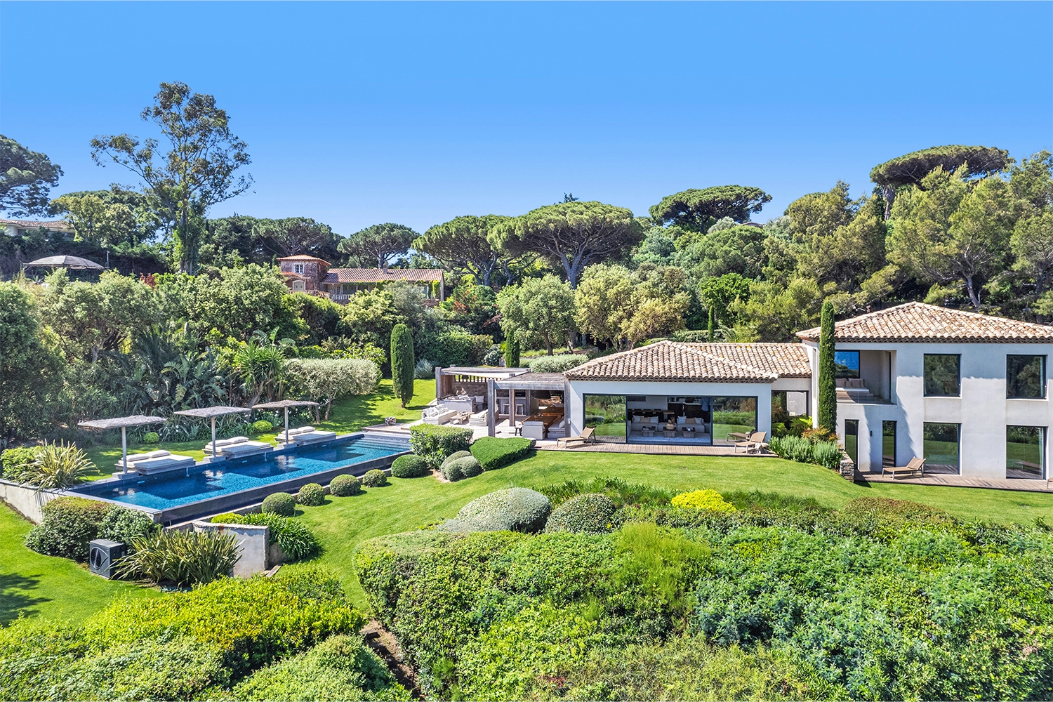 This is the Thumbnail for the Stylish Villa in St. Tropez With Heated Infinity Pool, BBQ, and Direct Coastline Access item