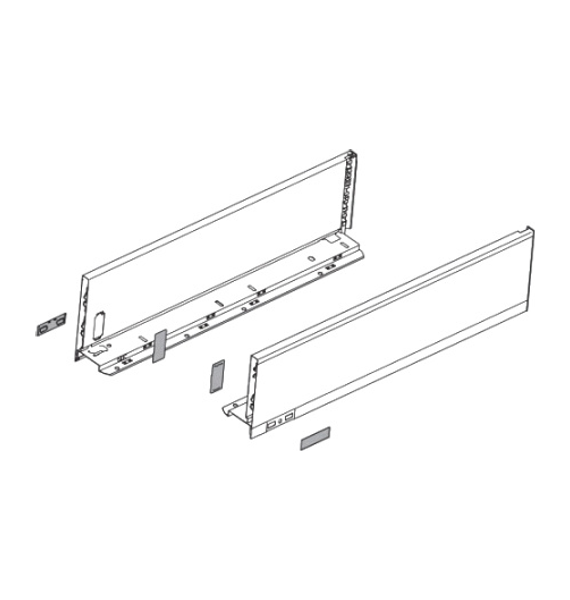 Царга LEGRABOX K 128.5х400 мм L+R Терра черный