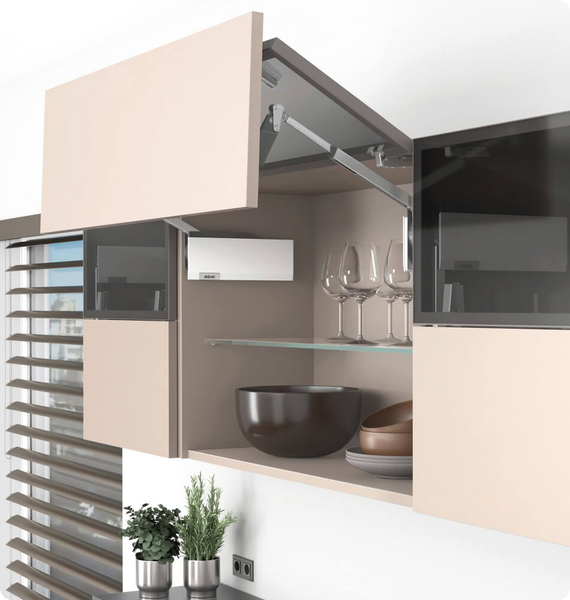 AVENTOS HF top узкая алюминиевая рамка ВВЕРХУ 25/35 белый