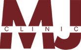 Logotype MJ Clinic in red