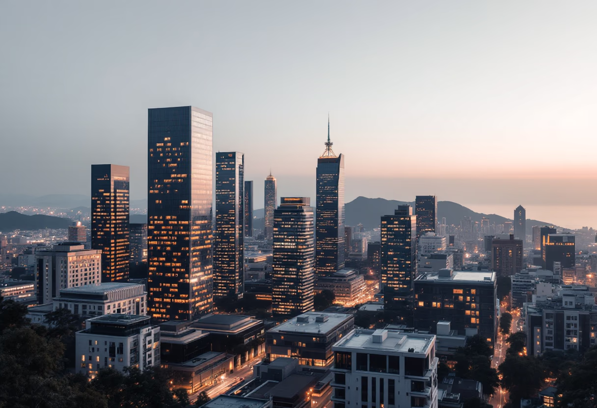 [background image] image of city skyline (for a data analytics and business intelligence)