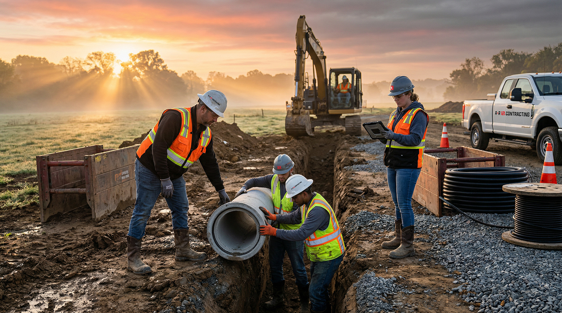 R&R Contracting construction crew