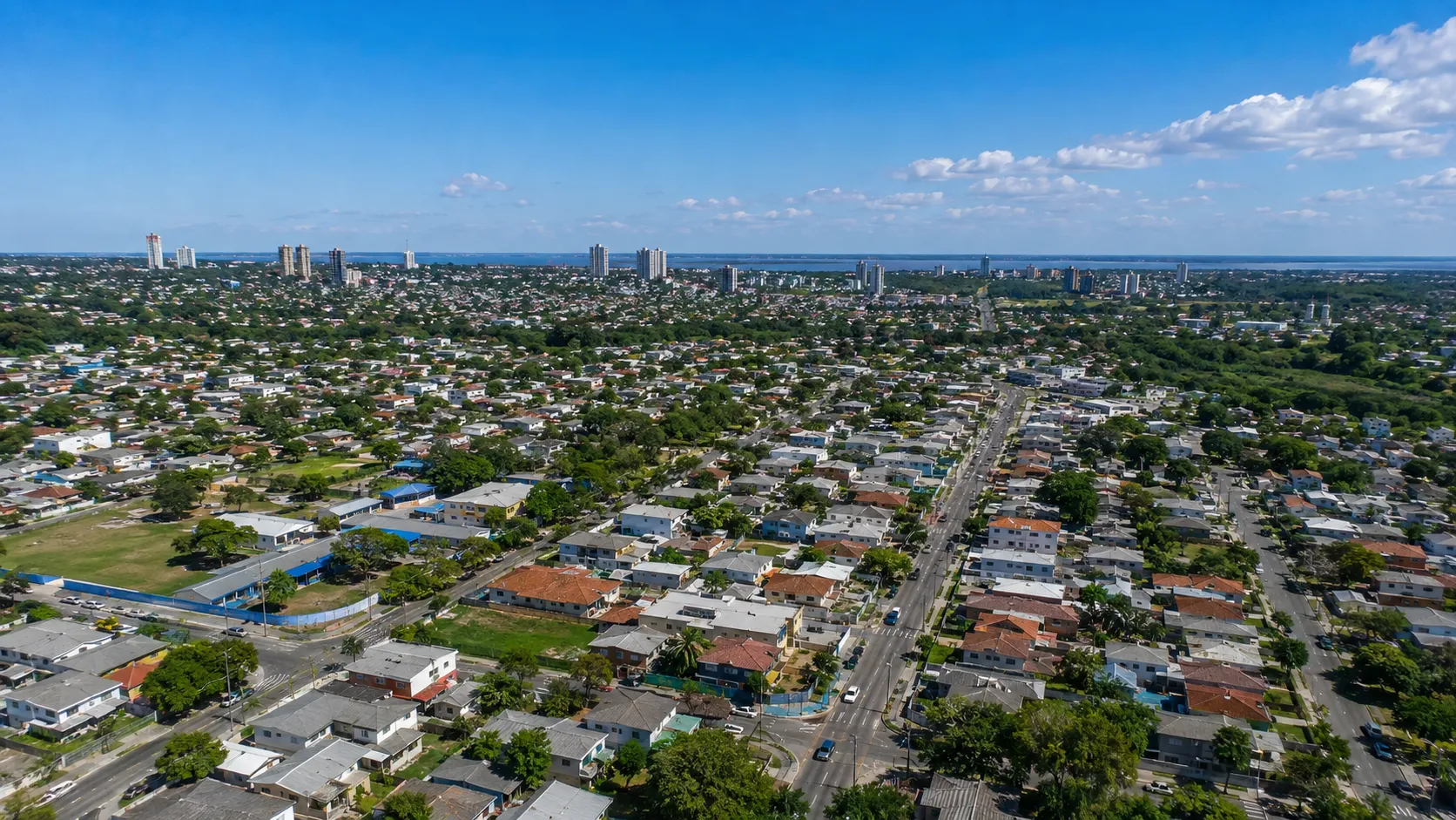Vista da cidade de Alvorada, RS
