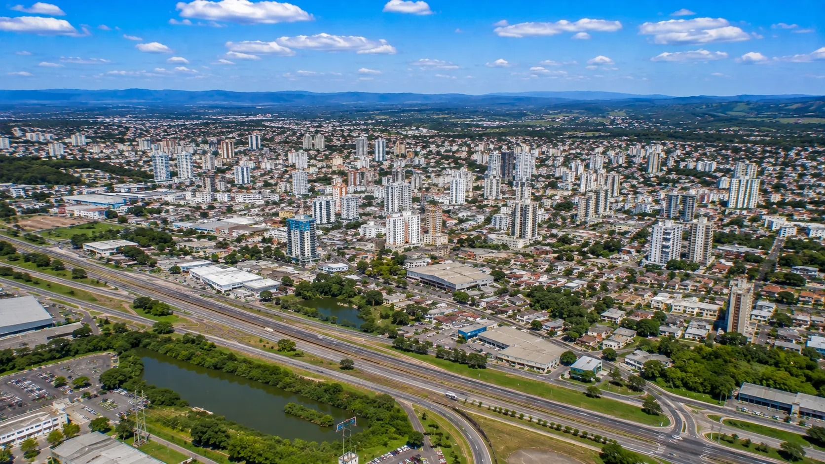Vista da cidade de Gravataí, RS