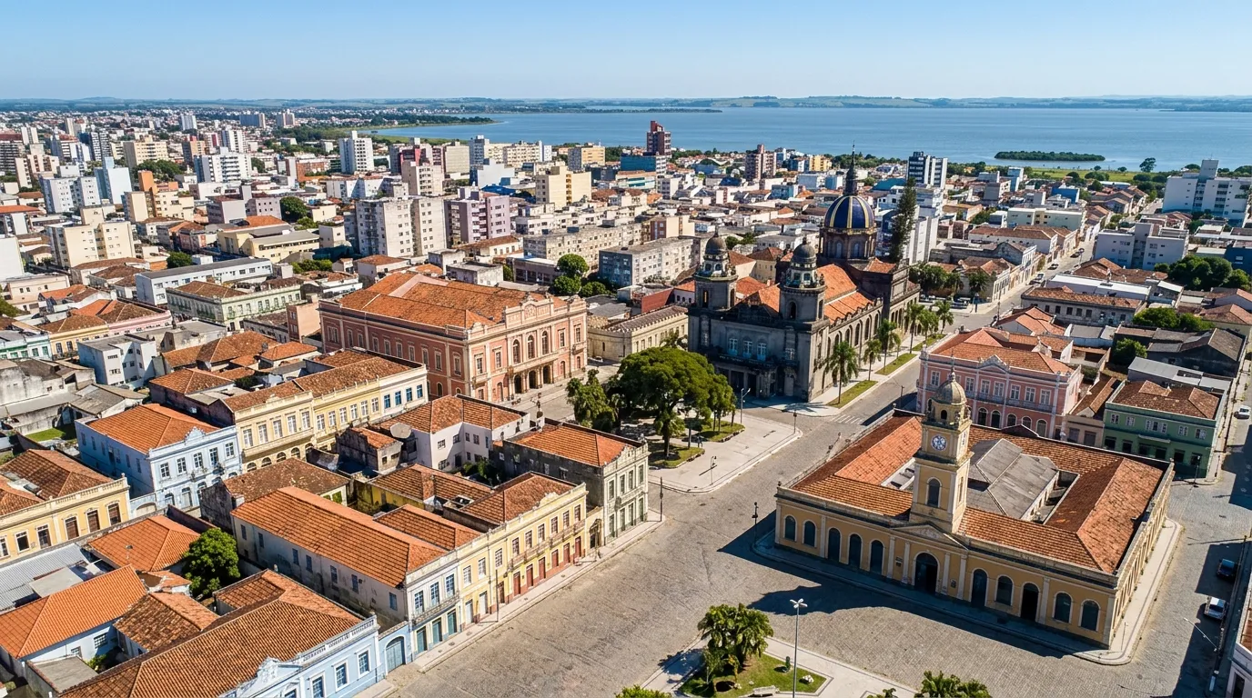 Vista de Pelotas, RS — cidade universitária e terra da Fenadoce